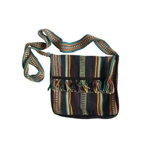Earthy Hippie Woven bag made in Nepal boho Vintage retro festival shoulder tote